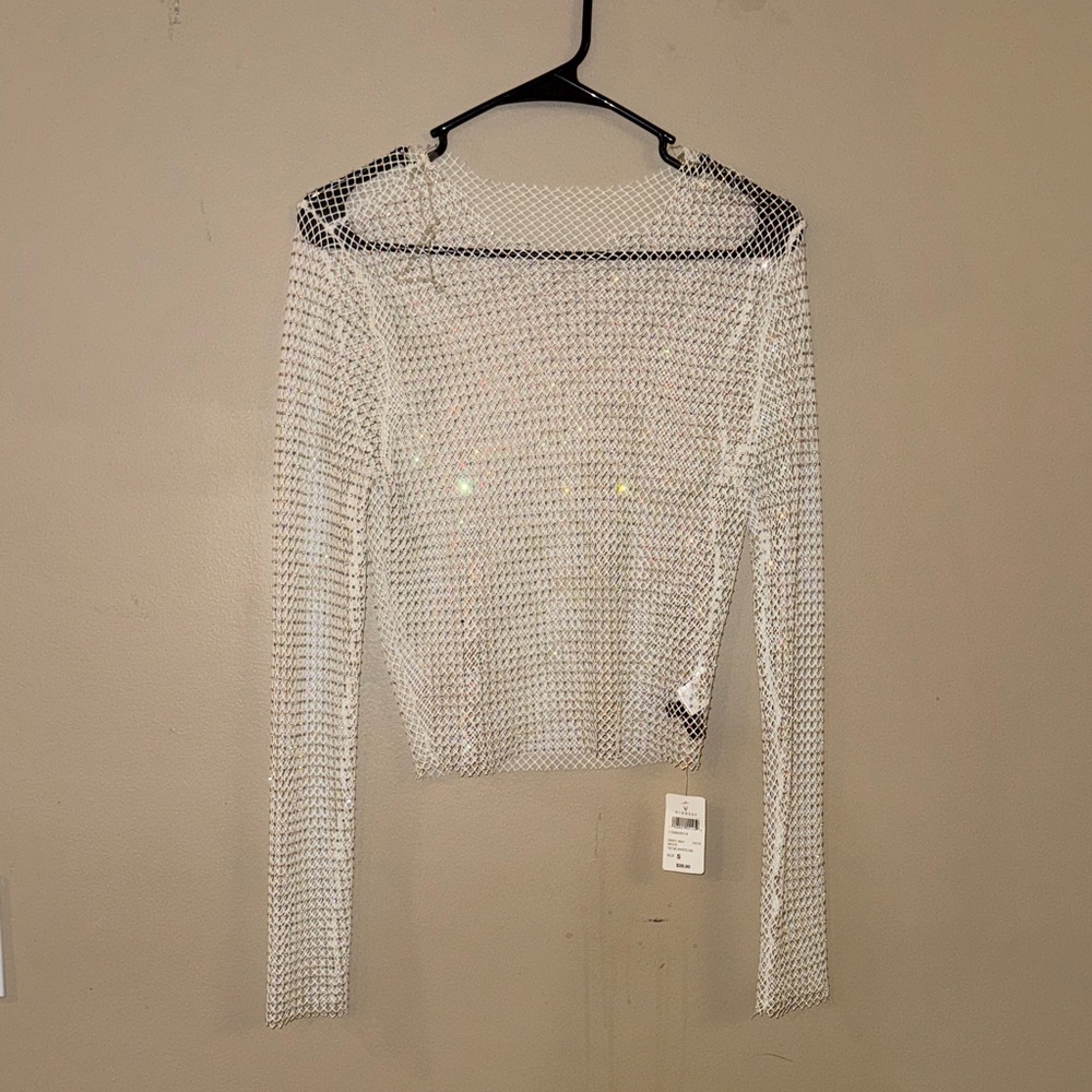 Windsor Sheer White Long Sleeve Blouse
